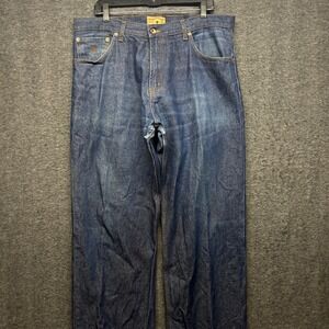Rocawear Denim Jeans Mens 38x34‎ Blue Classic Casual Baggy Fit Pants Skater